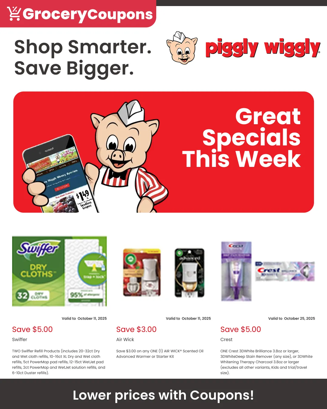 Weekly ad Piggly Wiggly coupons from October 2 to November 1 2025 - Page 1