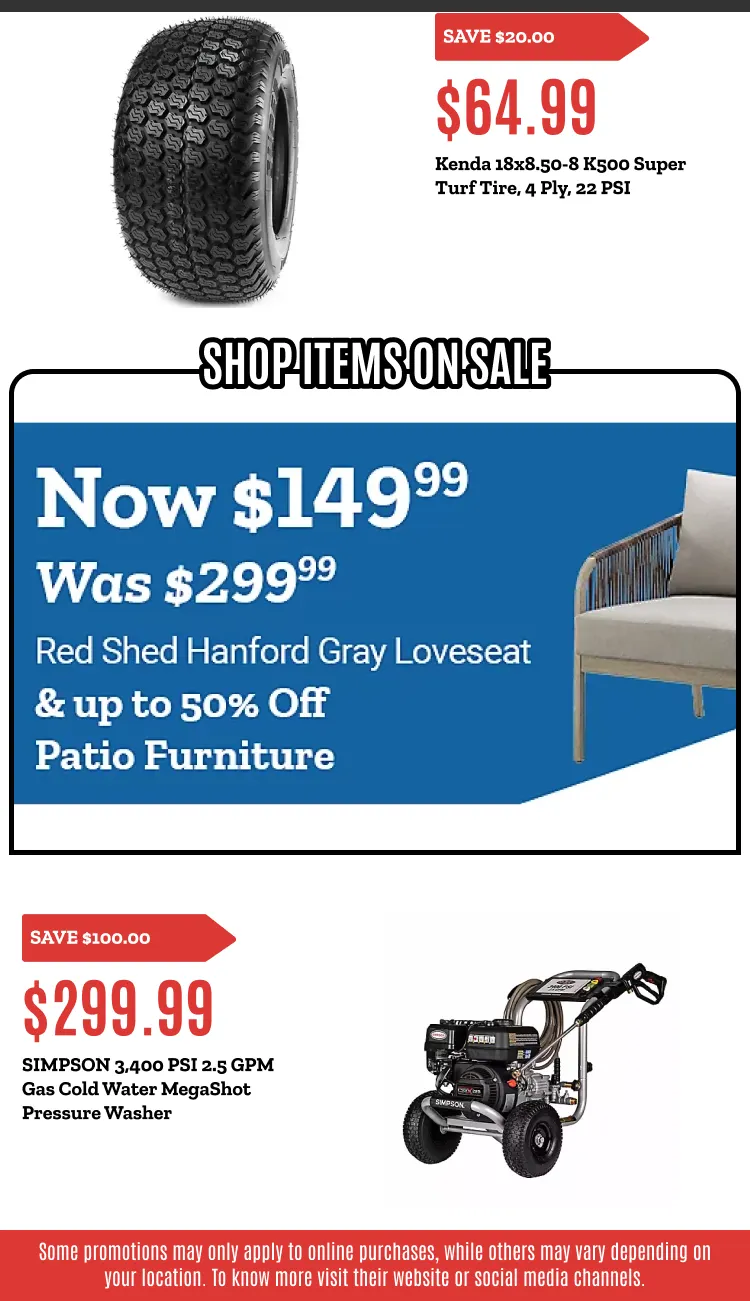 Weekly promotion Outdoor Power Equipment Sale spanning from May 28 to June 11 2026 - Page 8 for Catalogue 365