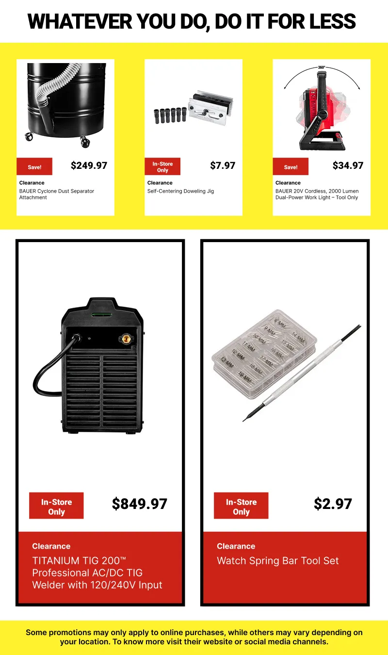 Weekly ad Clearance Tools At Harbor Freight from June 26 to July 10 2026 - Page 9