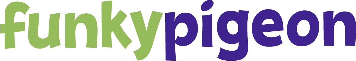 Funky Pigeon logo. Current catalogue