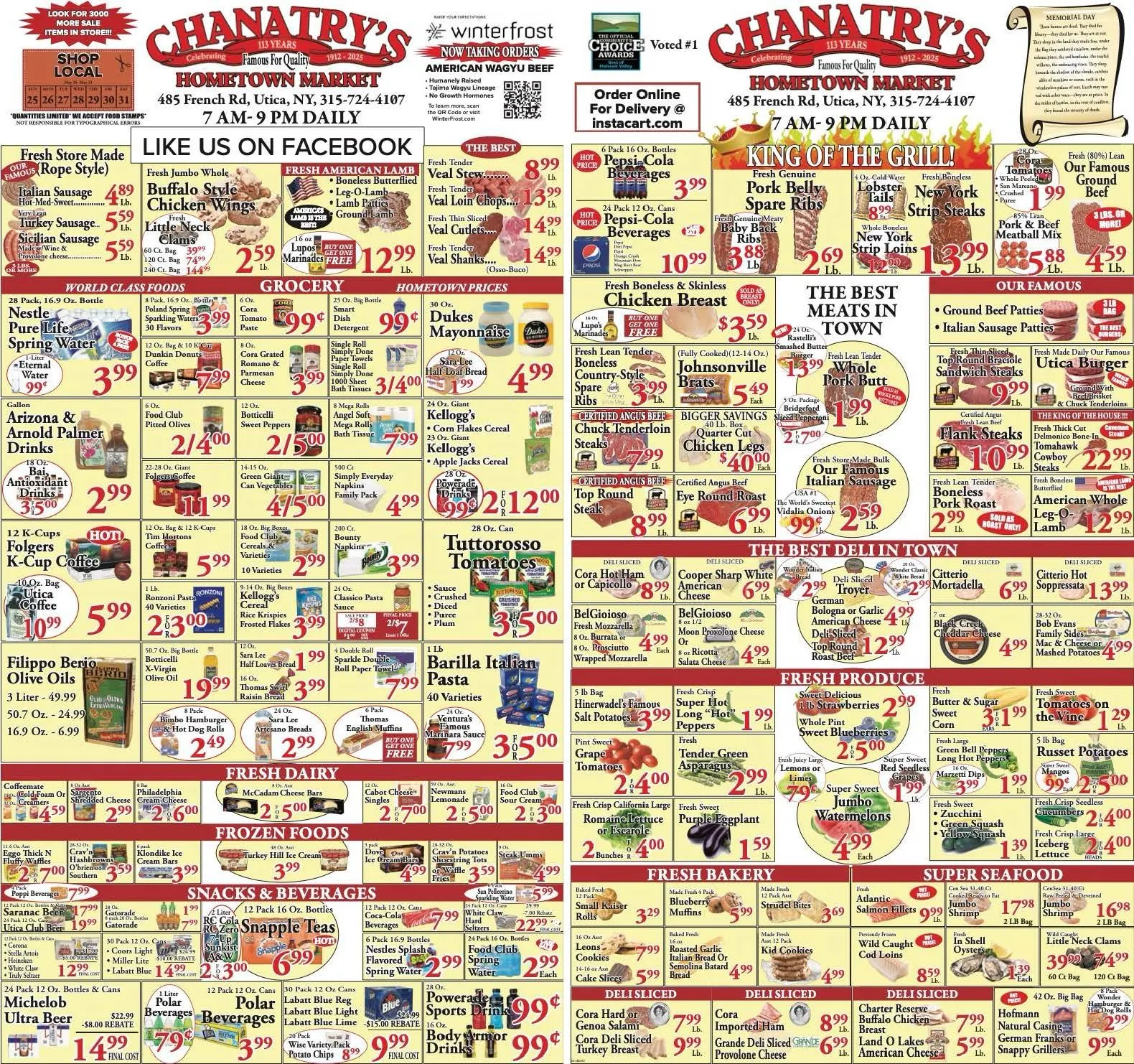Weekly ad Chanatry's Hometown Market Sales from May 19 to June 2 2025 - Page 1