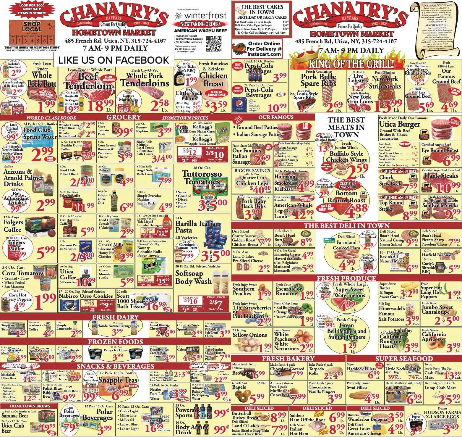 Weekly ad Chanatry's Hometown Market Sales from June 1 to June 9 2025 - Page 1