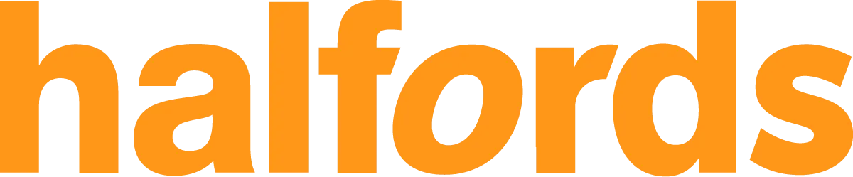 Halfords logo. Current catalogue