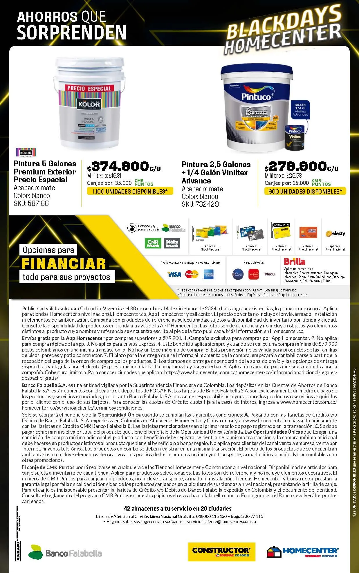 Catalogo de BlackDays Homecenter 12 de noviembre al 4 de diciembre 2024 - Pag 23