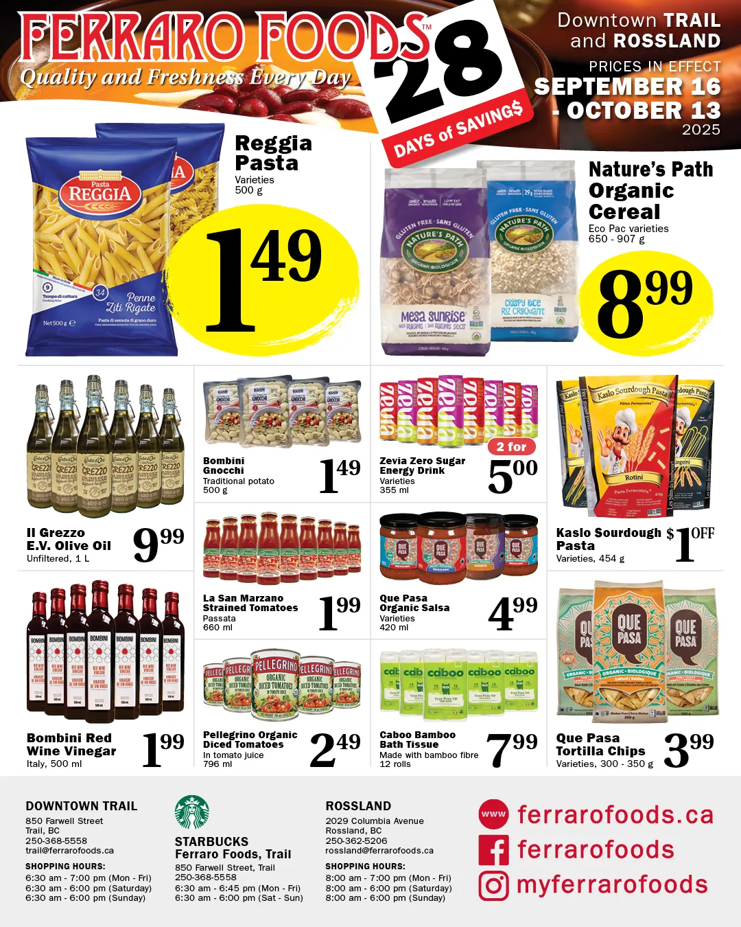 Ferraro Foods Sales from September 30 to October 16 2025 - flyer page 2
