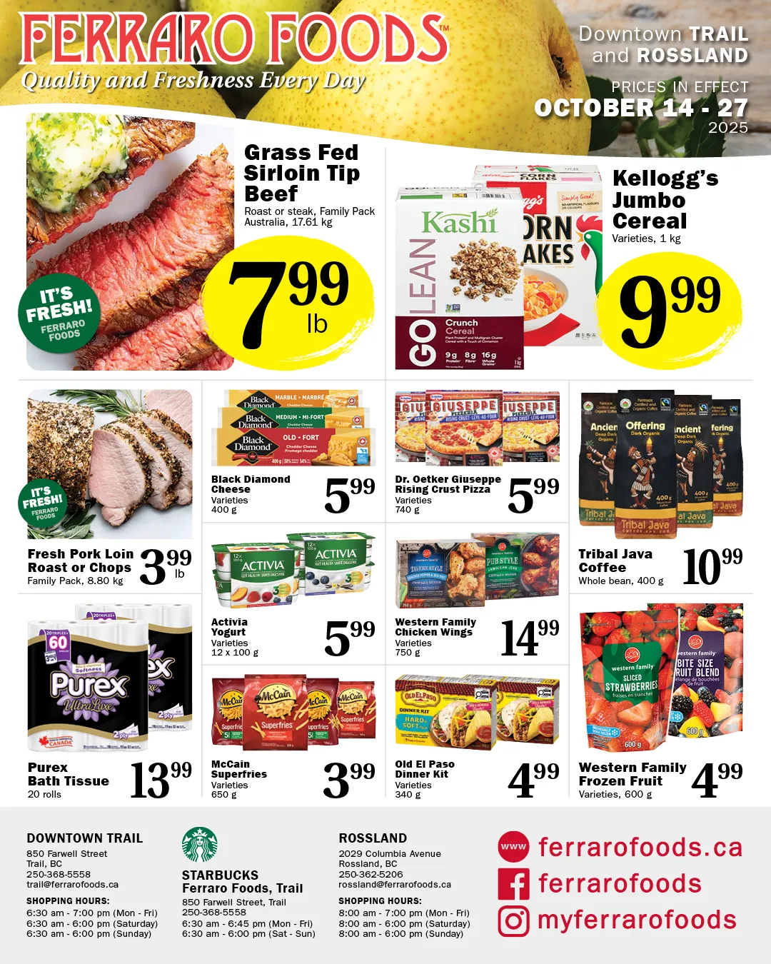 Ferraro Foods Sales from October 14 to October 27 2025 - flyer page 