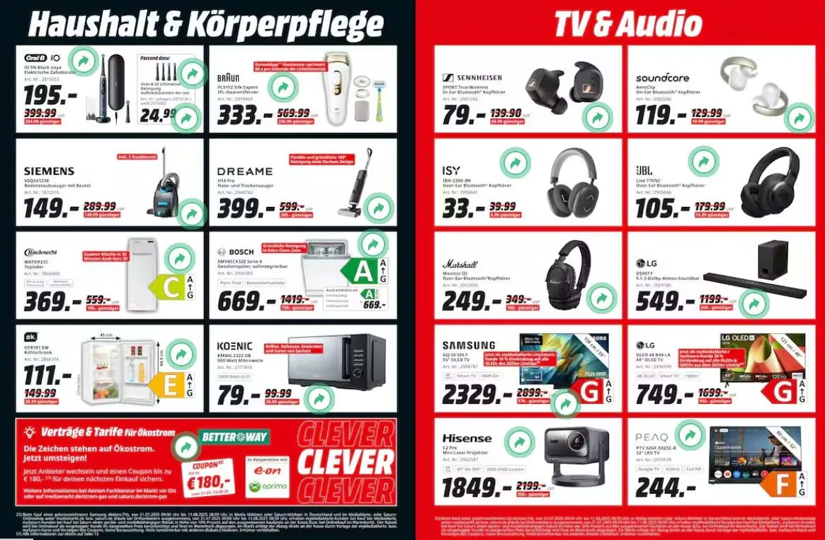 Saturn Prospekte von 21. Juli bis 9. August 2025 - Prospekt seite 9