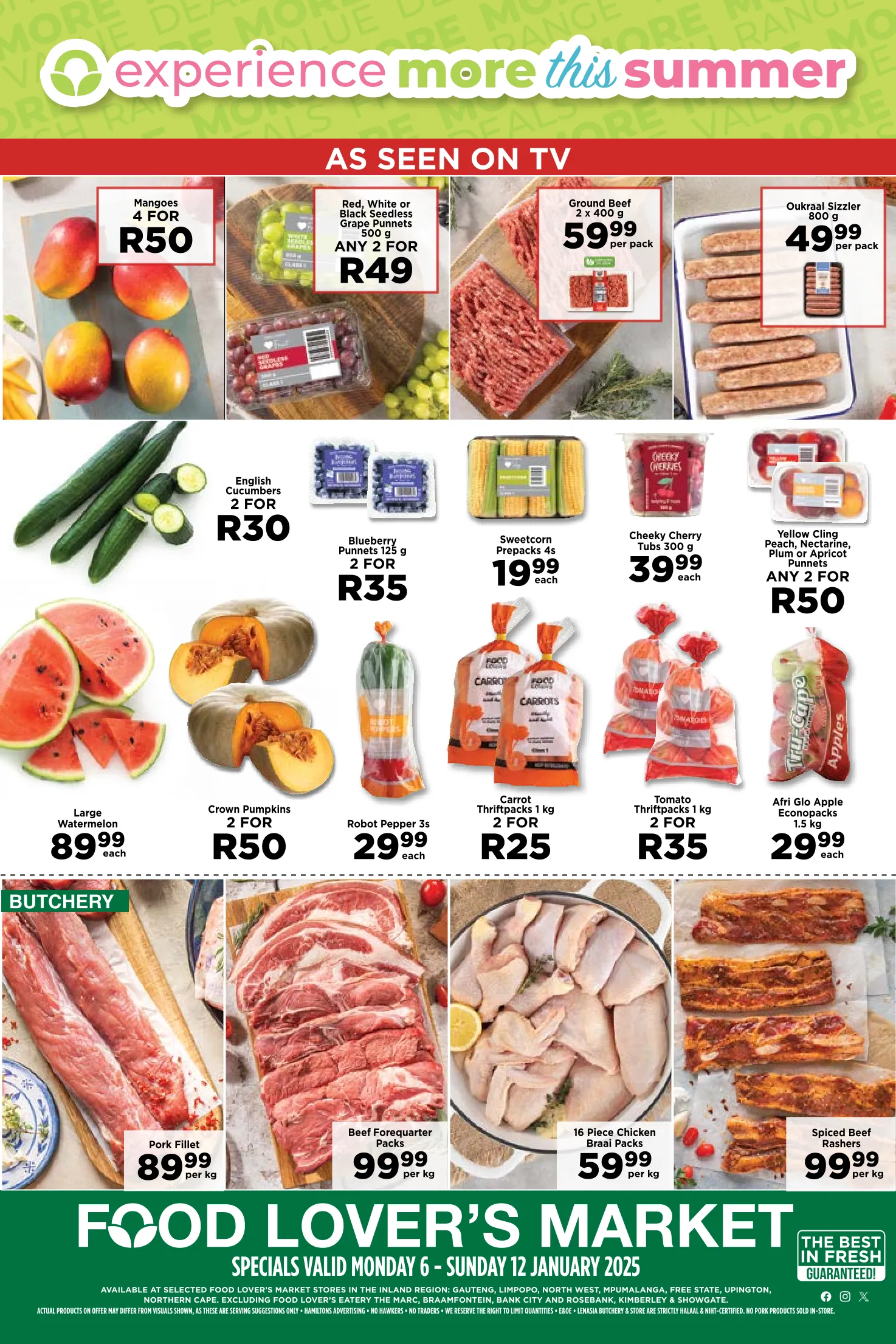 Food Lover's Market Inland from 6 January to 12 January 2025 - Catalogue Page 1