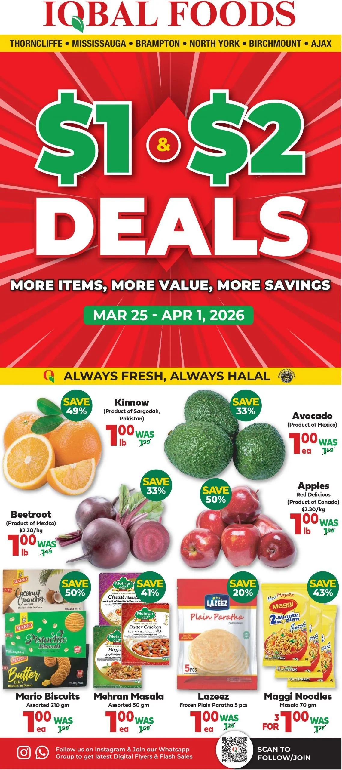 Iqbal Foods weekly ads from March 25 to April 1 2026 - flyer page 1