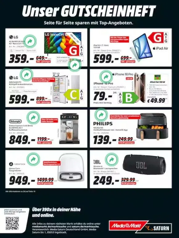 Saturn Prospekte von 21. Juli bis 9. August 2025 - Prospekt seite 10