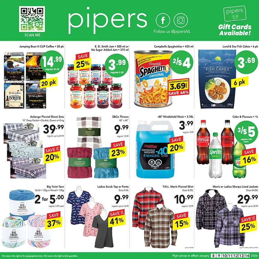 Pipers weekly ads from January 8 to January 14 2026 - flyer page 1