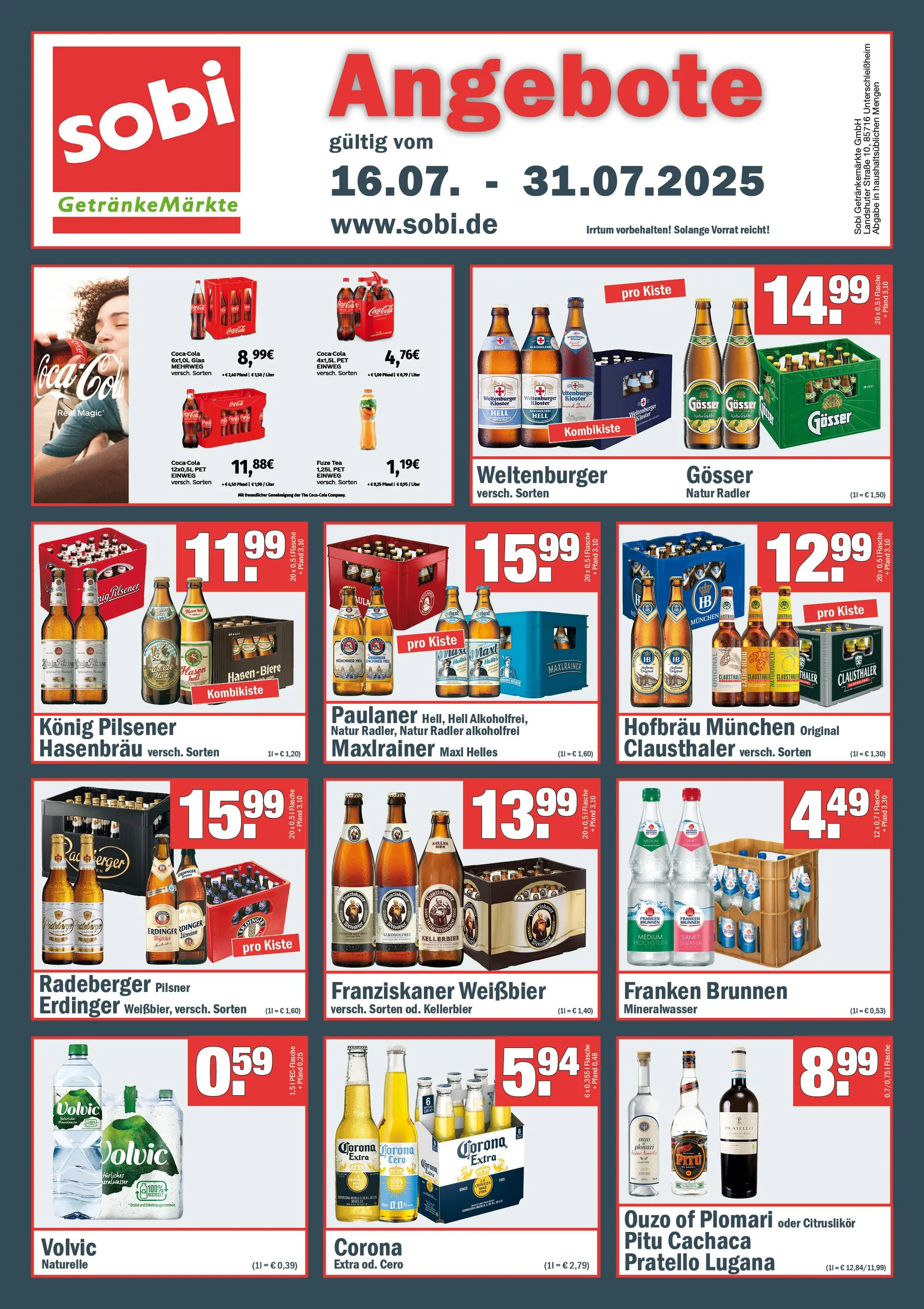 Sobi Prospekte von 16. Juli bis 1. August 2025 - Prospekt seite