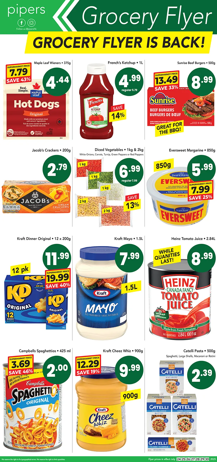 Pipers Sales from July 24 to July 31 2025 - flyer page 