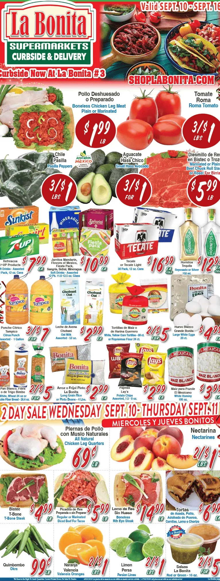 Weekly ad La Bonita Supermarkets weekly ads from September 10 to September 12 2025 - Page 1