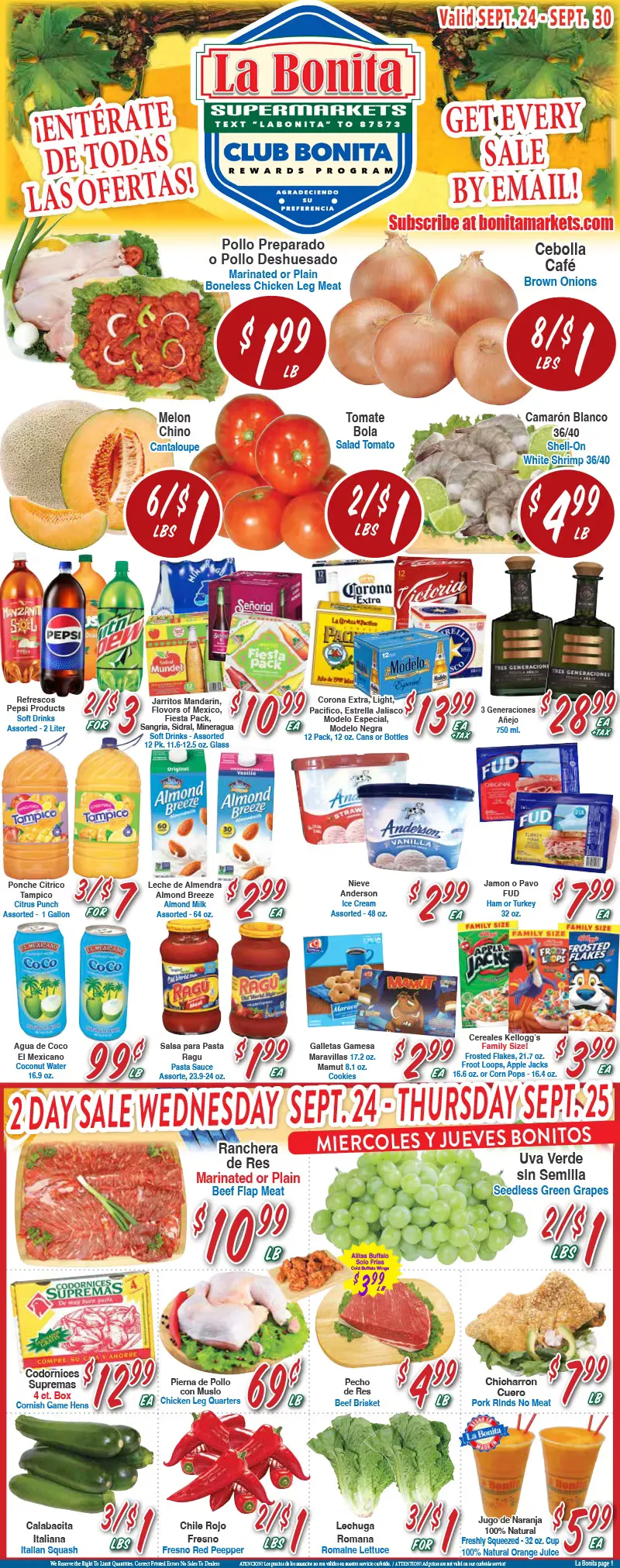 Weekly ad La Bonita Supermarkets Sales from September 24 to September 30 2025 - Page