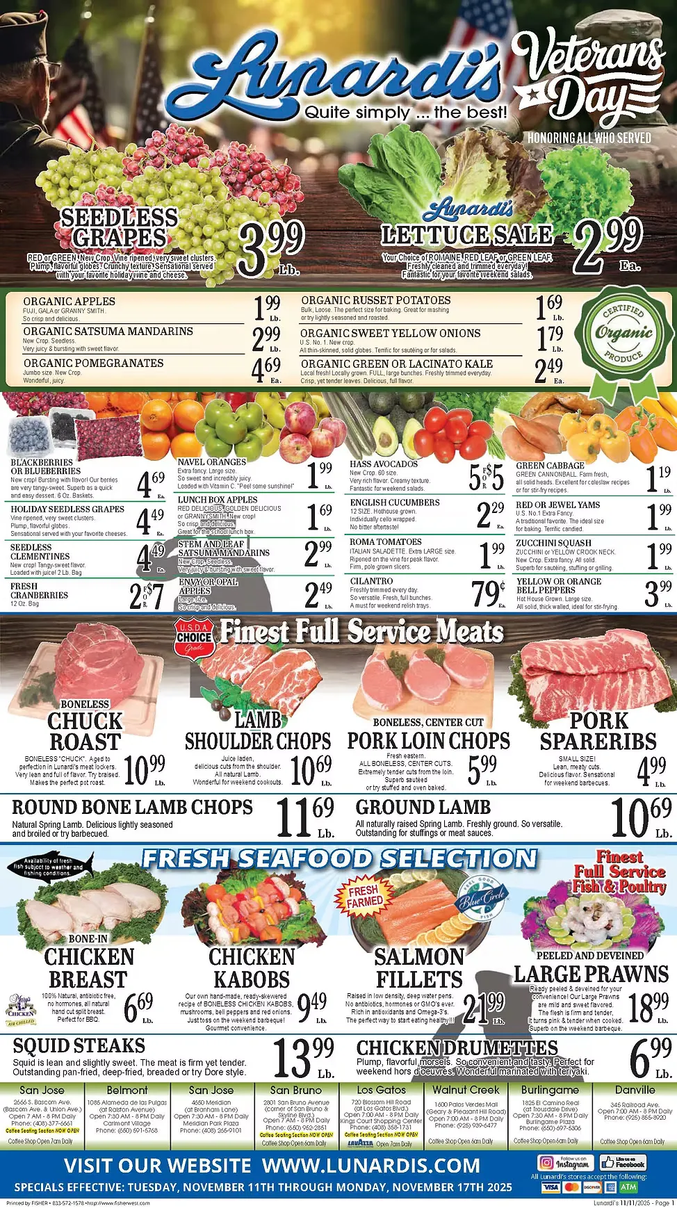Weekly ad Lunardi's Sales from November 11 to November 17 2025 - Page 1