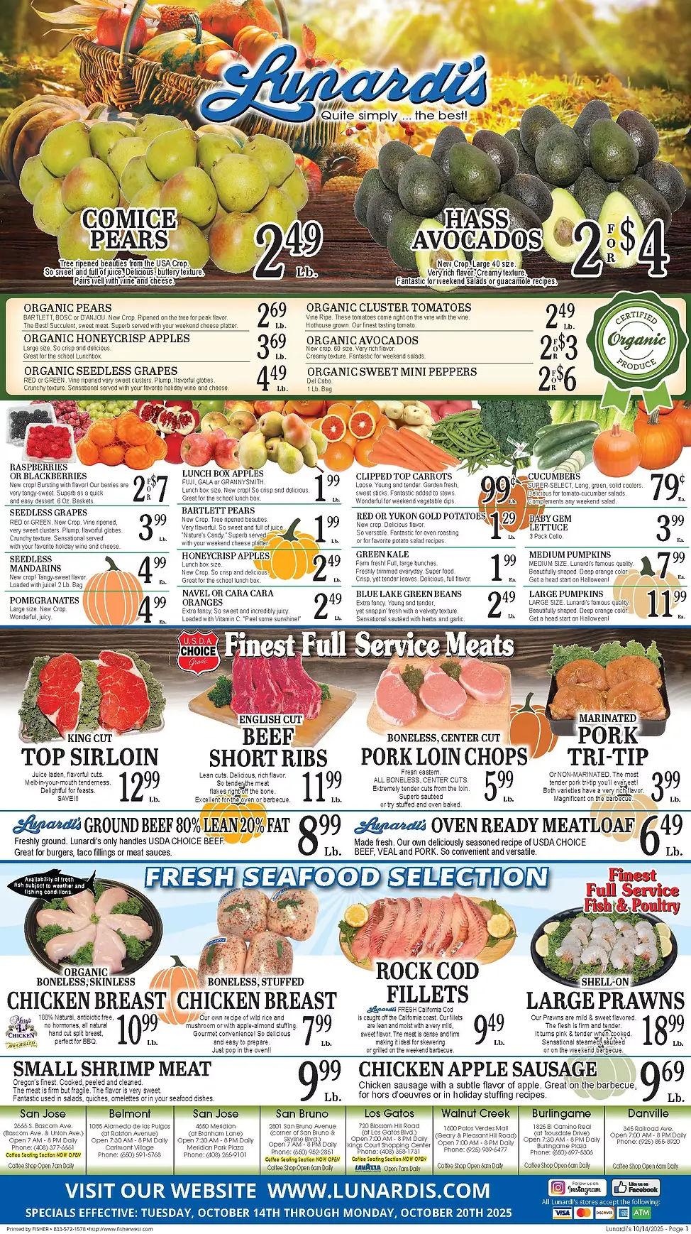 Weekly ad Lunardi's Sales from October 14 to October 20 2025 - Page 1