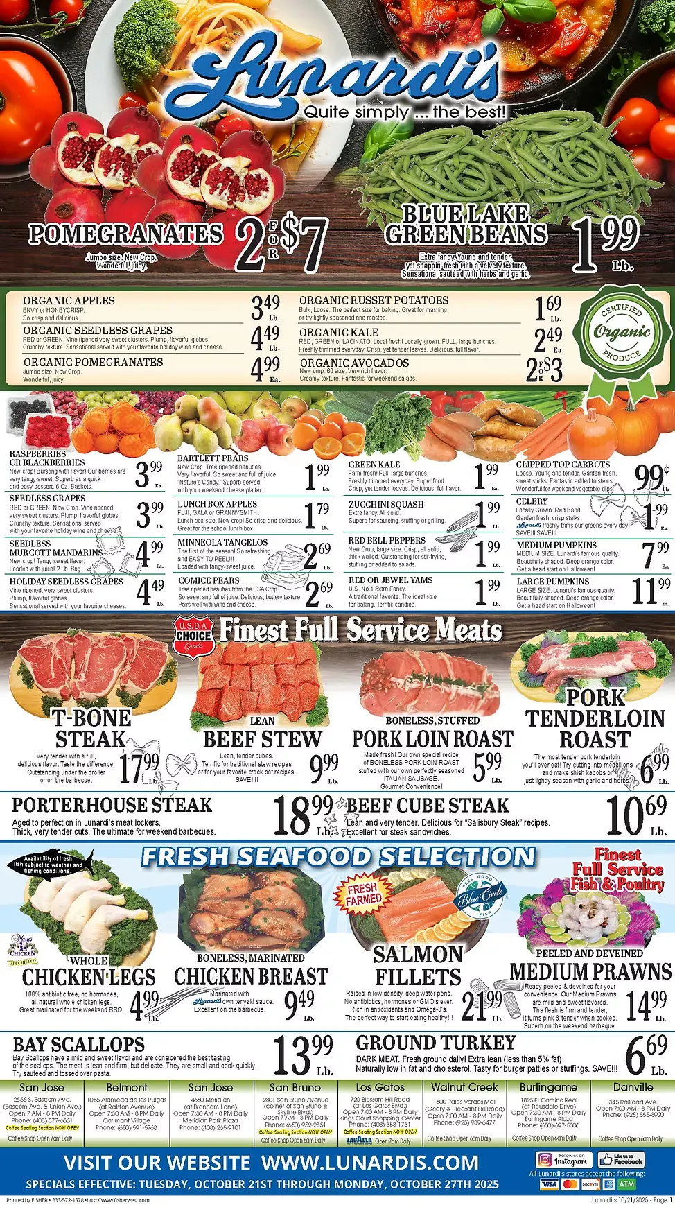 Weekly ad Lunardi's Sales from October 21 to October 27 2025 - Page 1