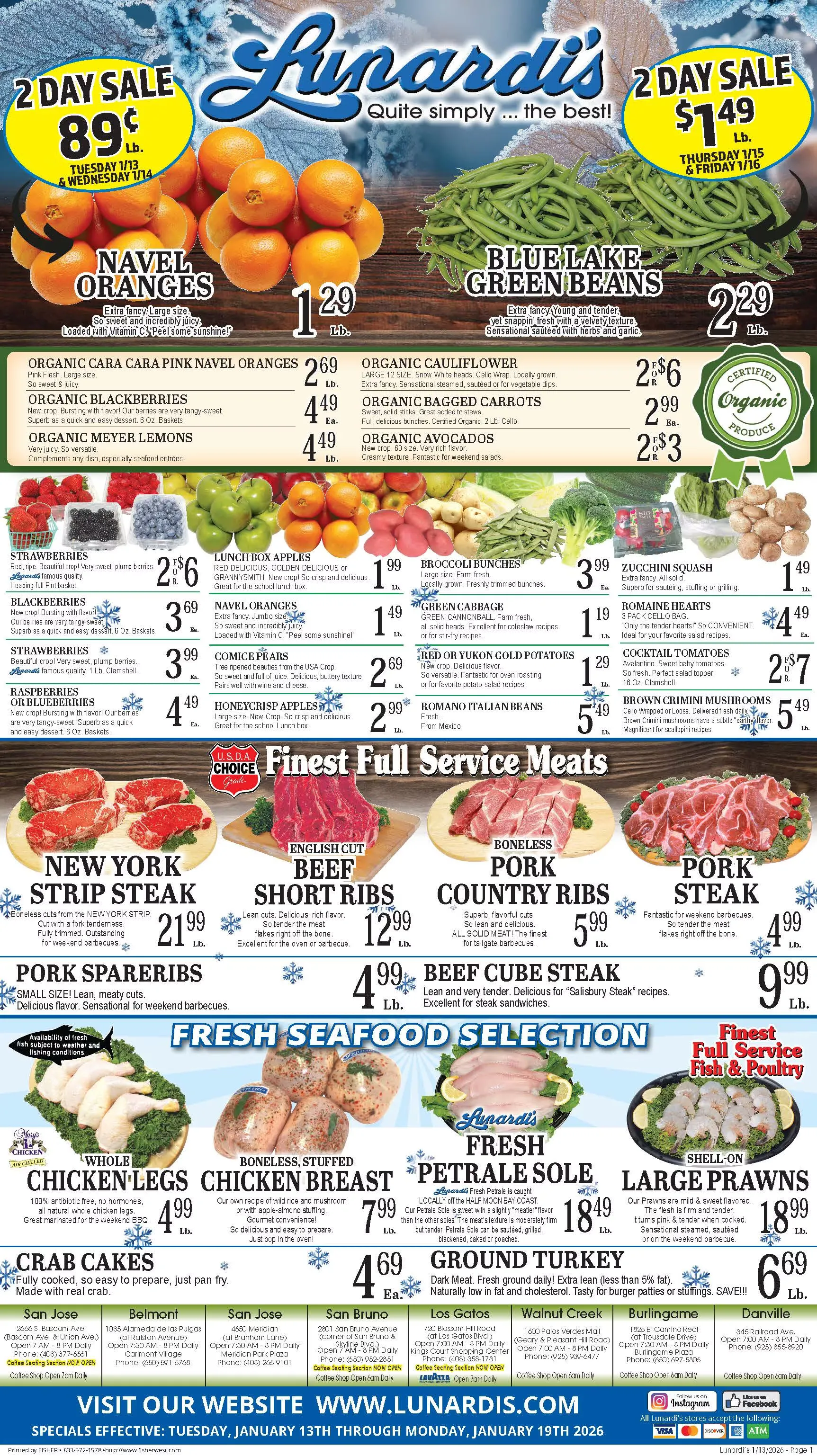 Weekly ad Lunardi's Sales from January 13 to January 19 2026 - Page 1