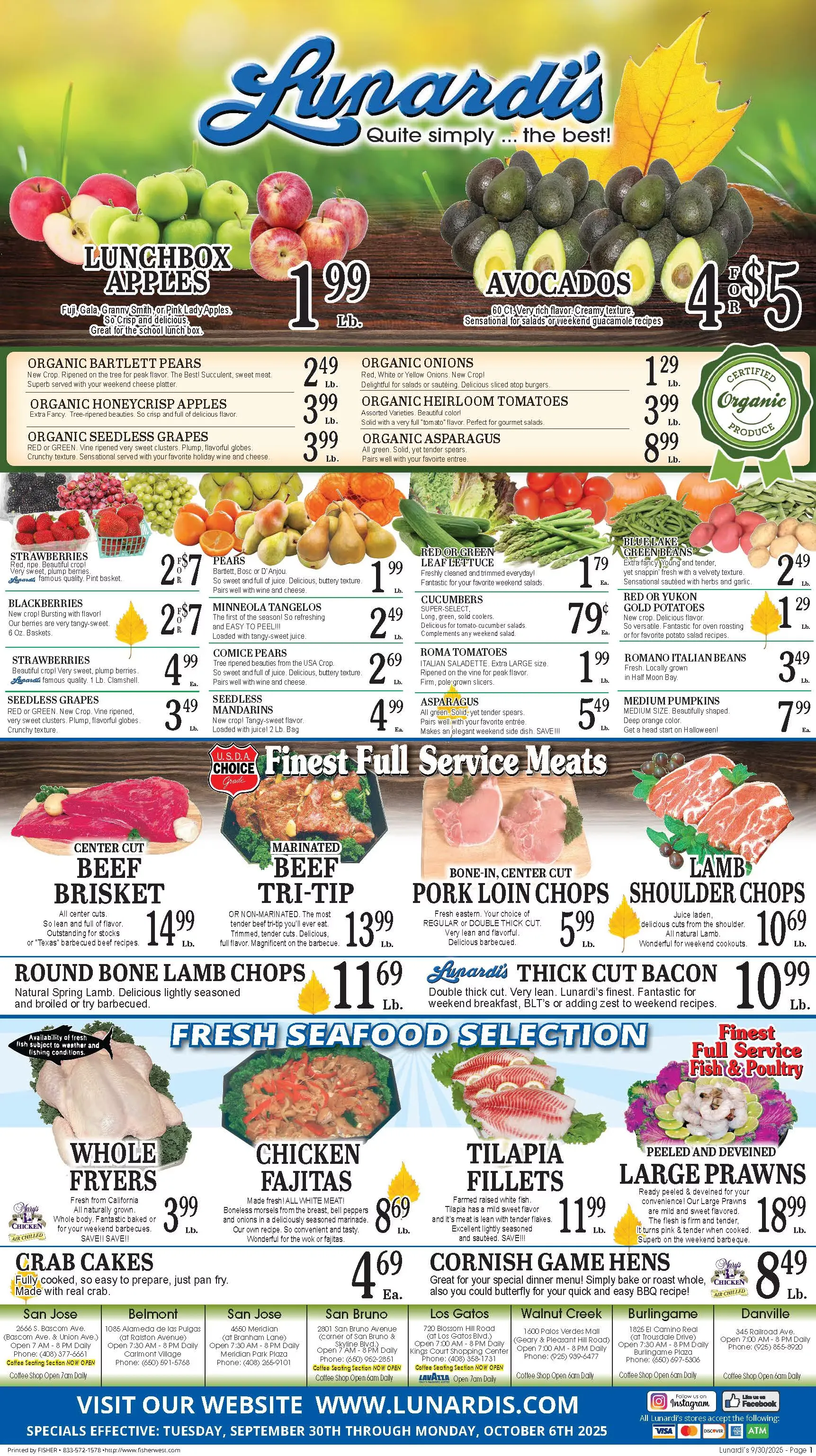 Weekly ad Lunardi's sales from September 30 to October 6 2025 - Page 1