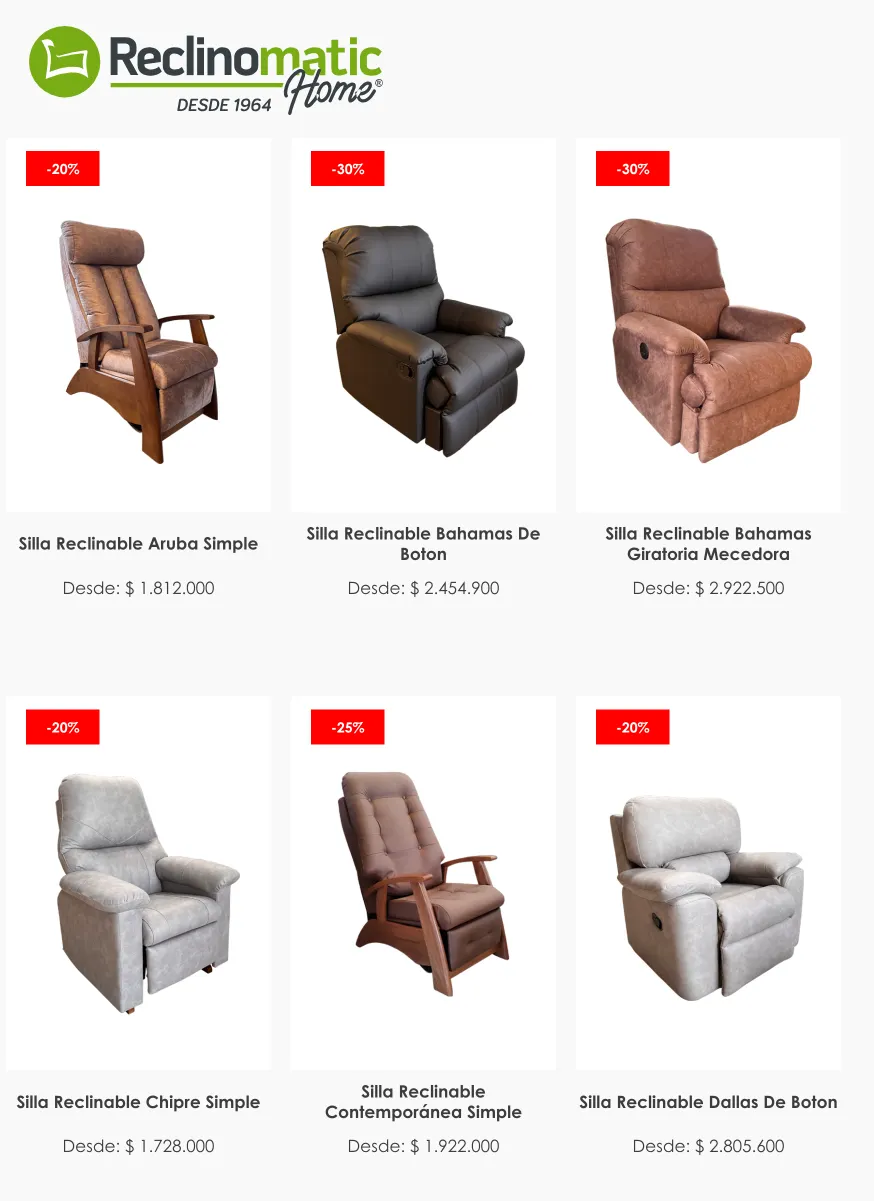 Catalogo de Oferta especial de Reclinomatic 27 de diciembre al 11 de enero 2025 - Pag 