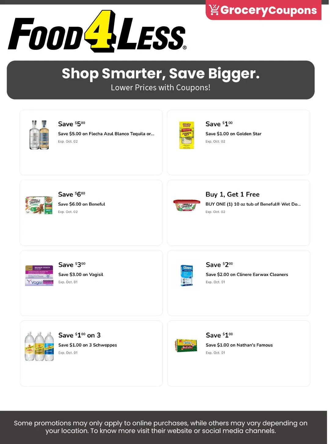 Weekly ad Food 4 Less coupons from September 9 to September 30 2025 - Page 1