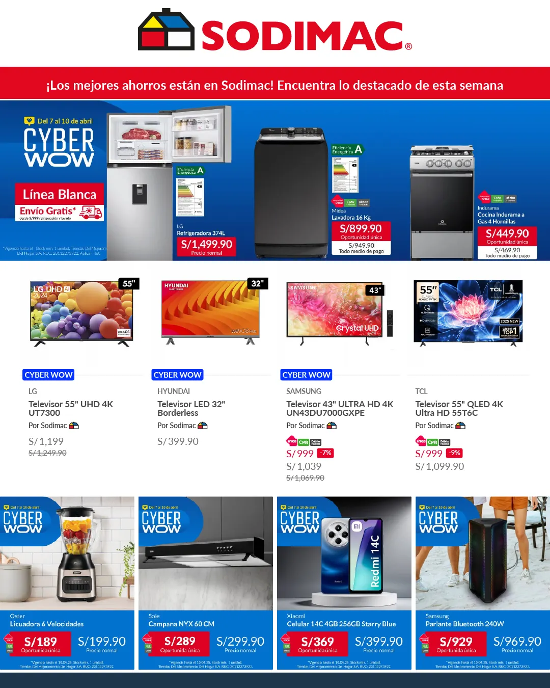 Catalogo de Sodimac Descuentos semanales 8 de abril al 11 de abril 2025 - Pag 1