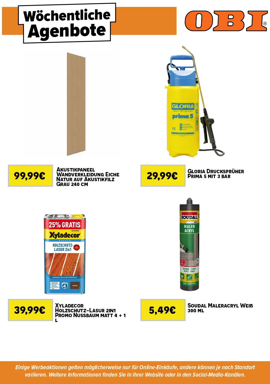 OBI Deals & Rabatte von 5. März bis 26. März 2025 - Prospekt seite 2