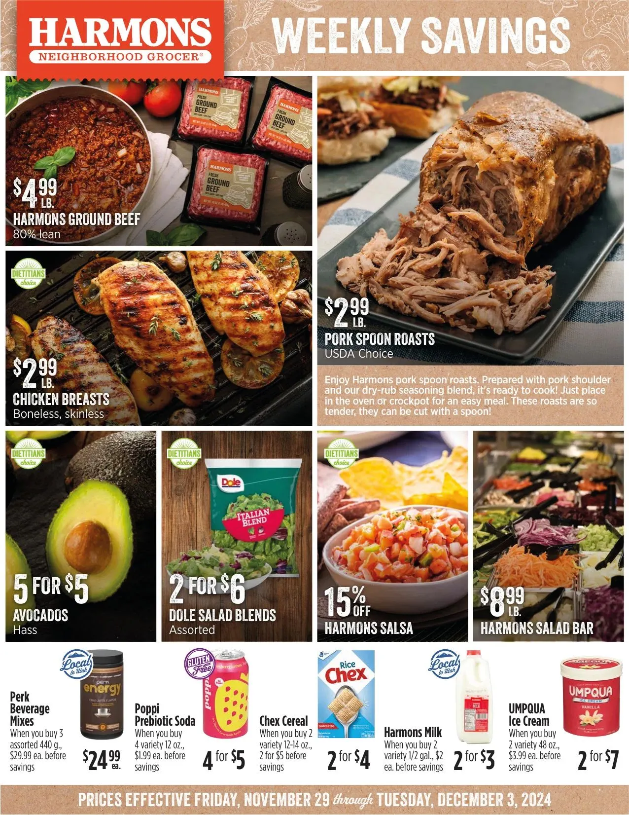 Weekly ad Harmons Weekly Savings from November 29 to December 3 2024 - Page