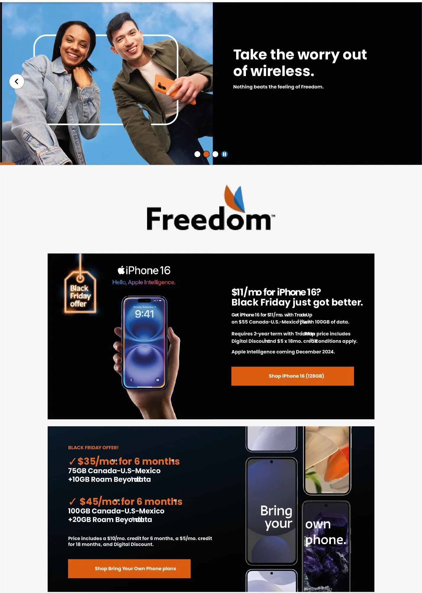 Freedom Mobile Black Friday! from November 29 to December 2 2024 - flyer page 