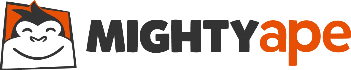 Mighty Ape logo. Current weekly ad