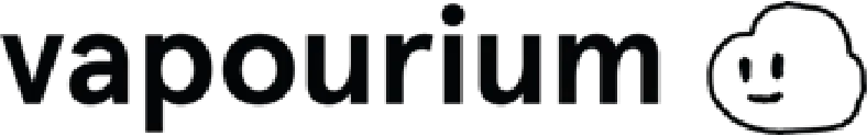 Vapourium logo. Current weekly ad