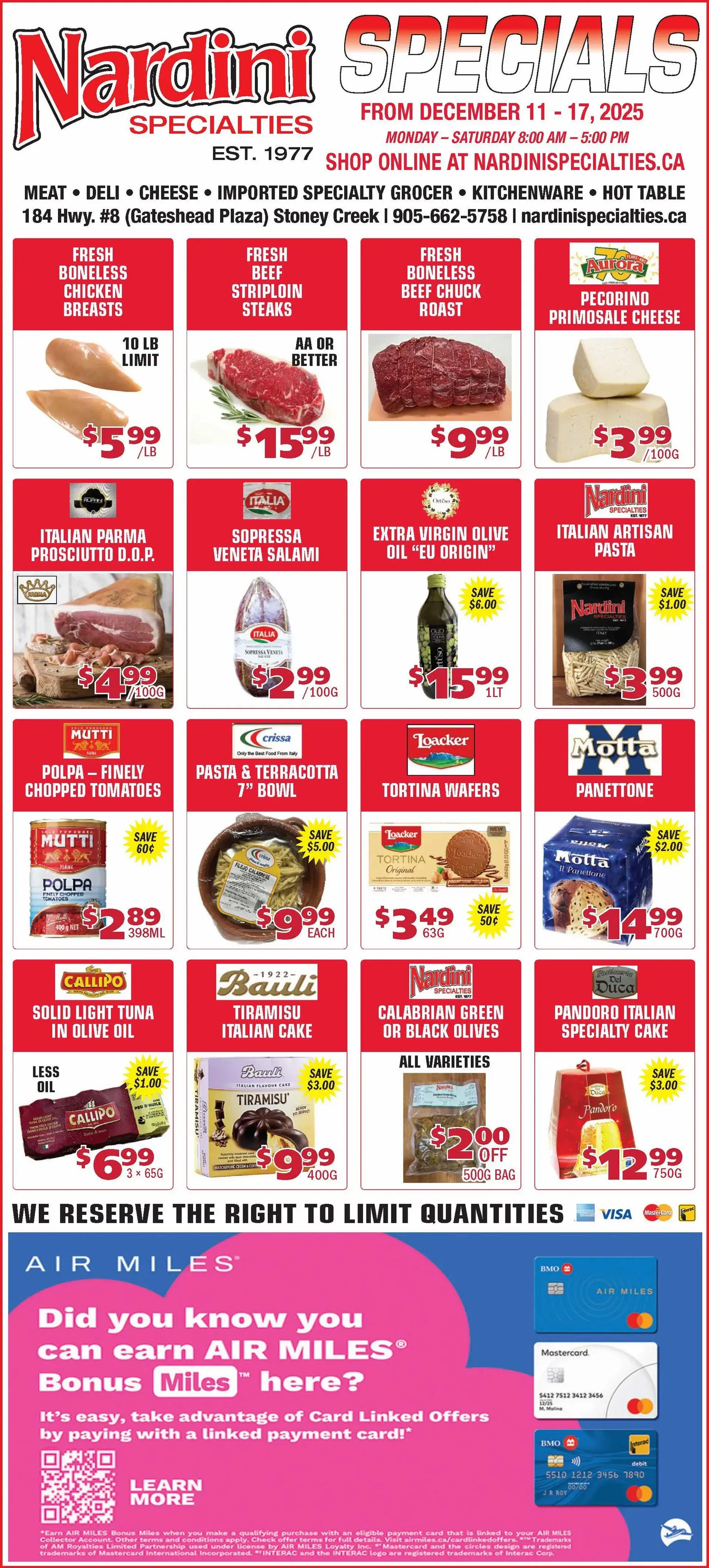 Nardini Specialties Sales from December 11 to December 17 2025 - flyer page 1