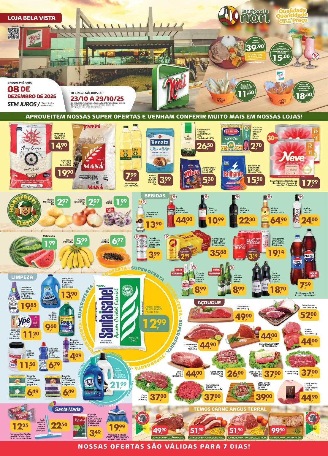 Encarte de  Folhetos Supermercados Nori 23 de outubro até 29 de outubro 2025 - Pagina 