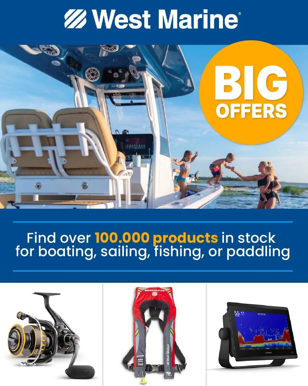 Weekly ad West Marine savings from July 21 to August 5 2025 - Page 1