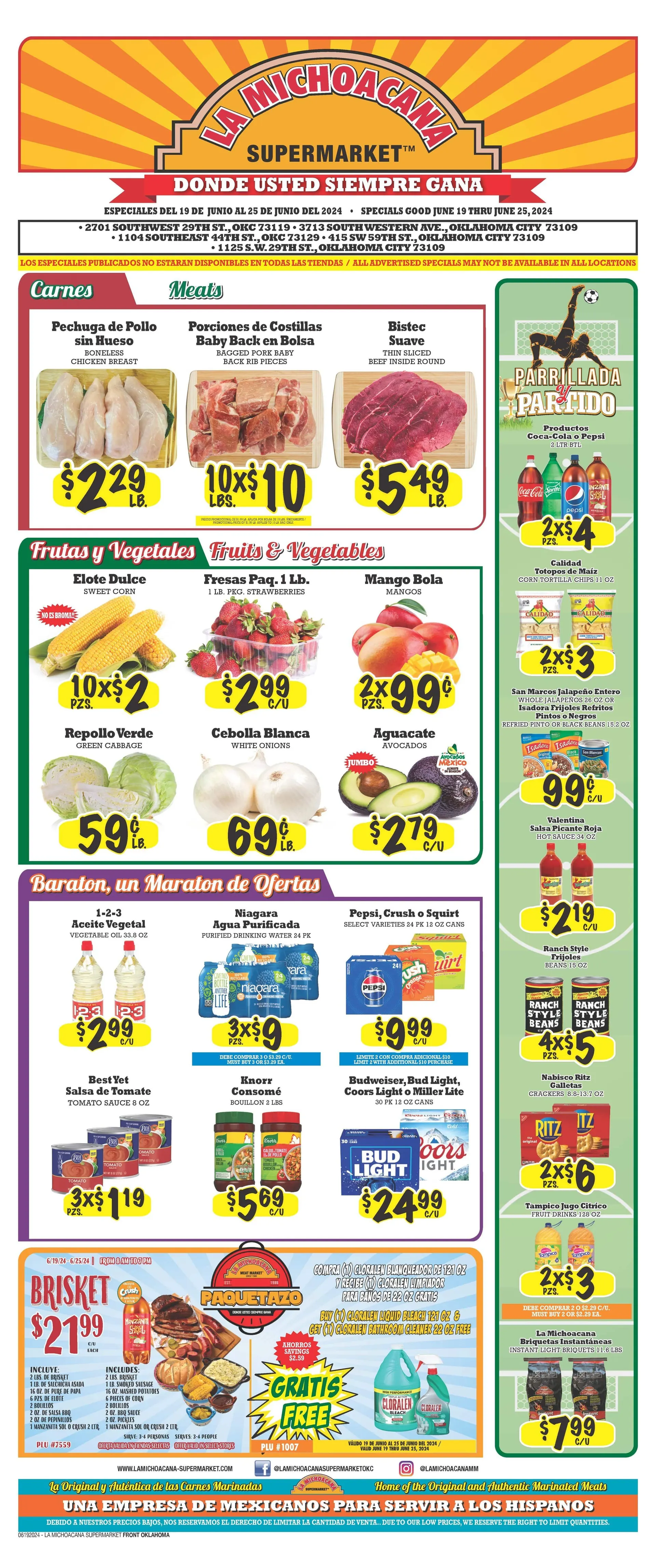 Catálogo de La Michoacana Weekly Ad 12 de junio al 26 de junio 2024 - Página 1