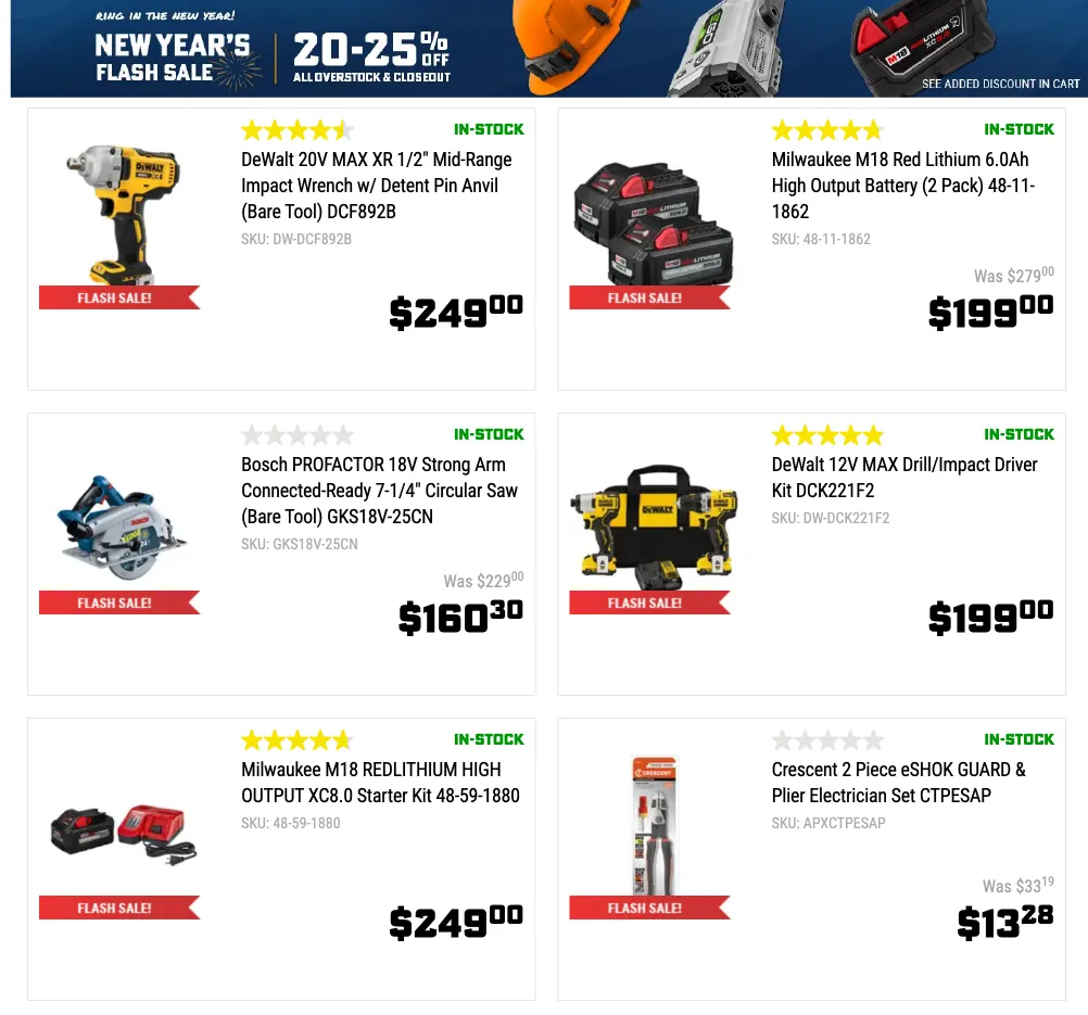 Weekly ad Ohio Power Tool Flyers from December 24 to January 11 2025 - Page 