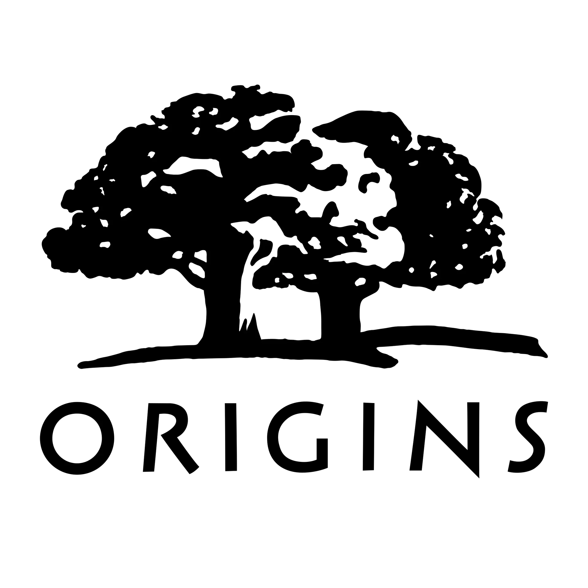 Origins logo. Current catalogue