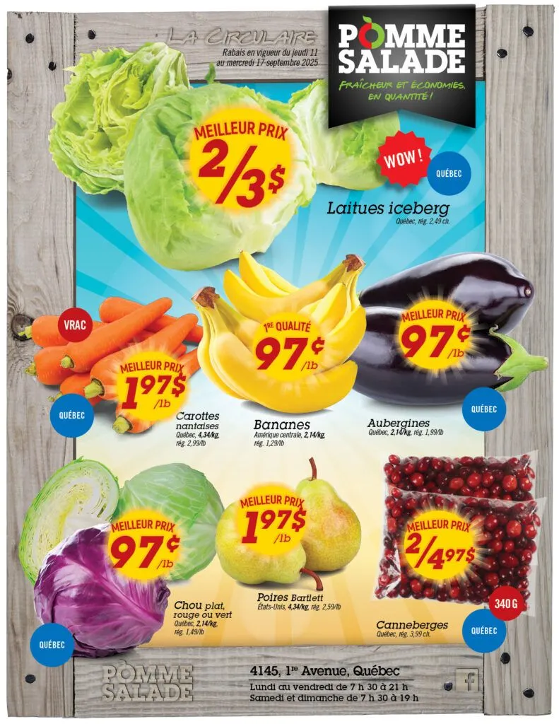 Pomme Salade Sales from September 11 to September 17 2025 - flyer page 1