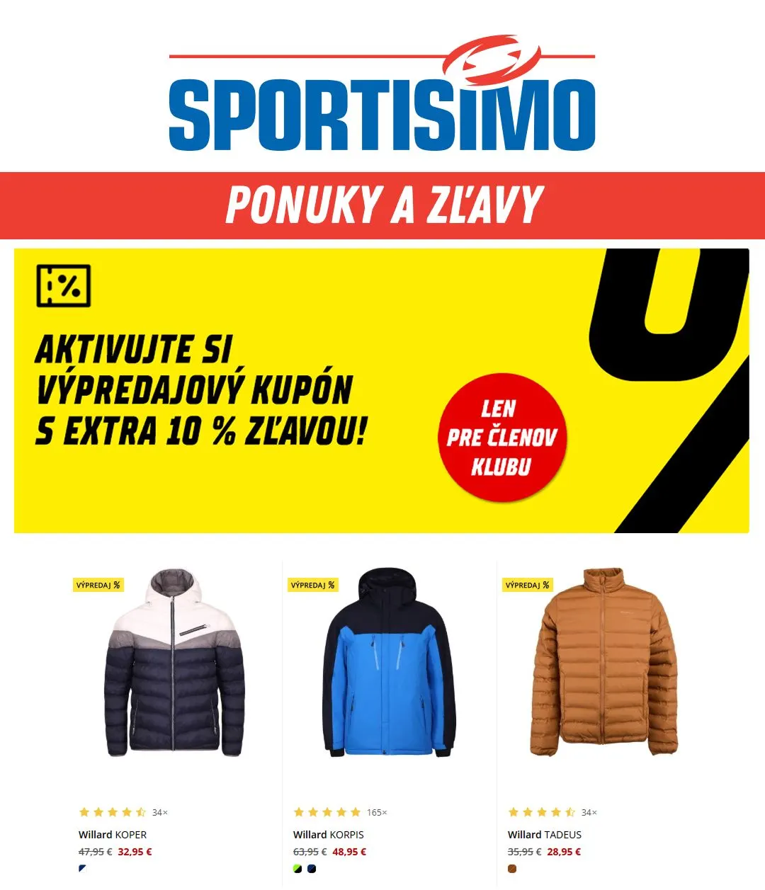 Leták: Špeciálna ponuka Sportisimo od 7. februára do 28. februára 2025 - Prehľad Stránky