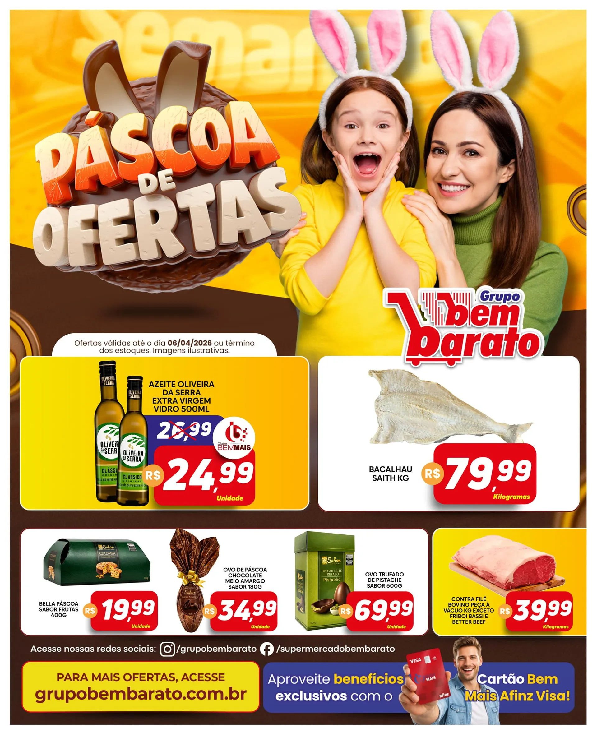 Encarte de  Folhetos Bem Barato 31 de março até 6 de abril 2026 - Pagina 1