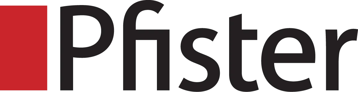 Pfister logo. Aktuell Prospekt