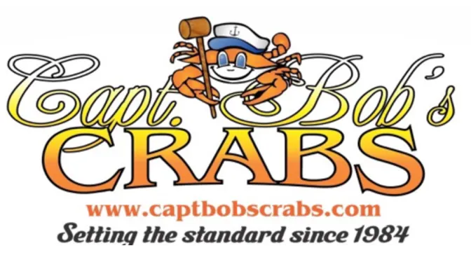 Captain Bob's Crab Cakes logo. Current weekly ad