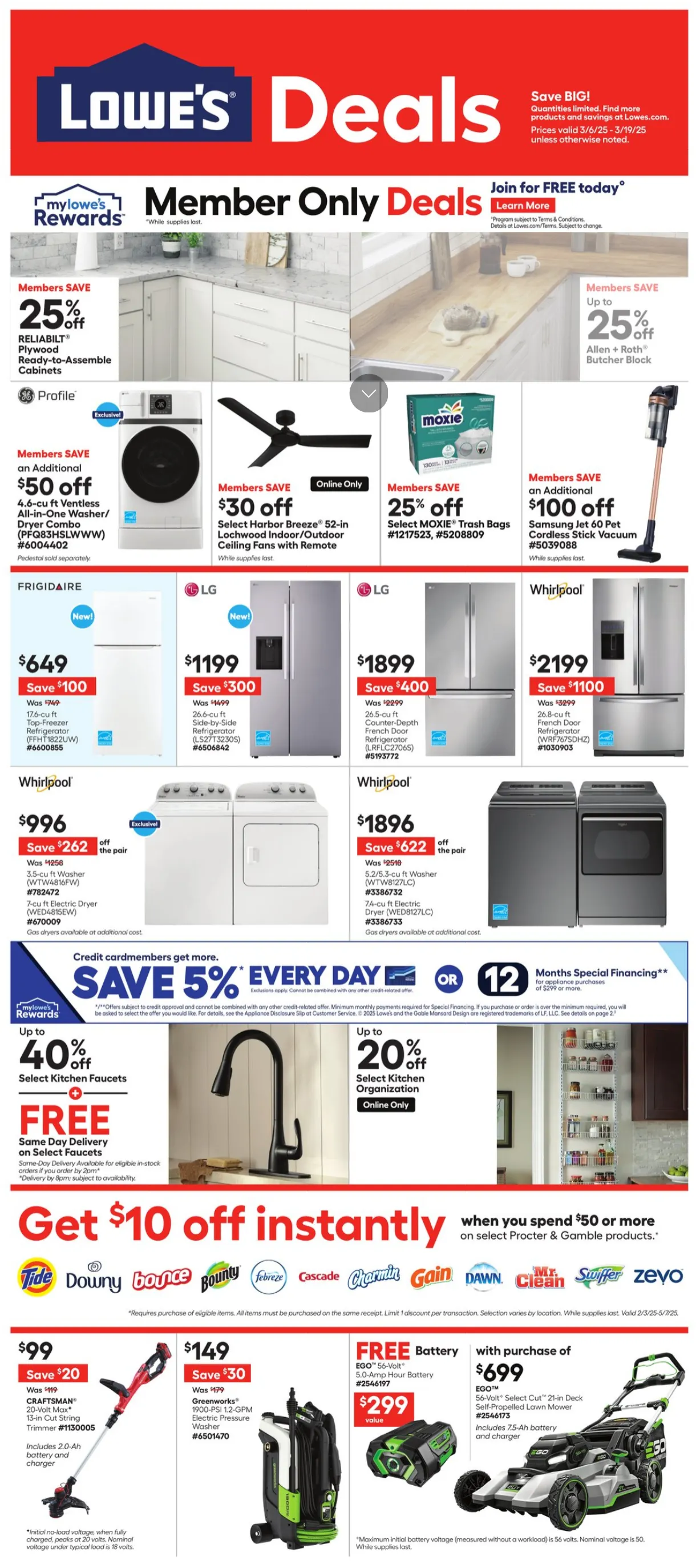 Weekly ad Lowe's Sales from March 6 to March 19 2025 - Page 1