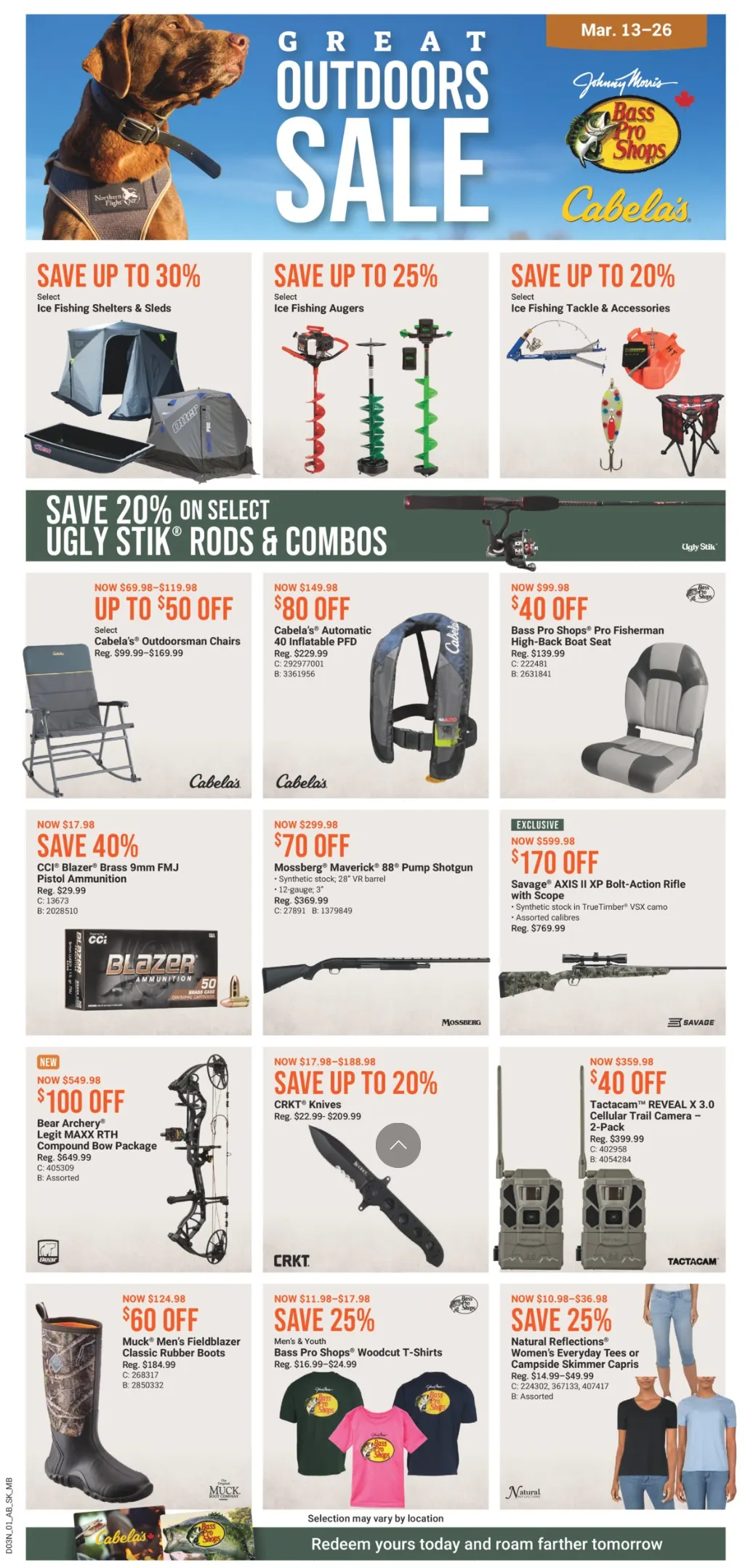 Cabelas Sales from March 13 to March 26 2025 - flyer page 