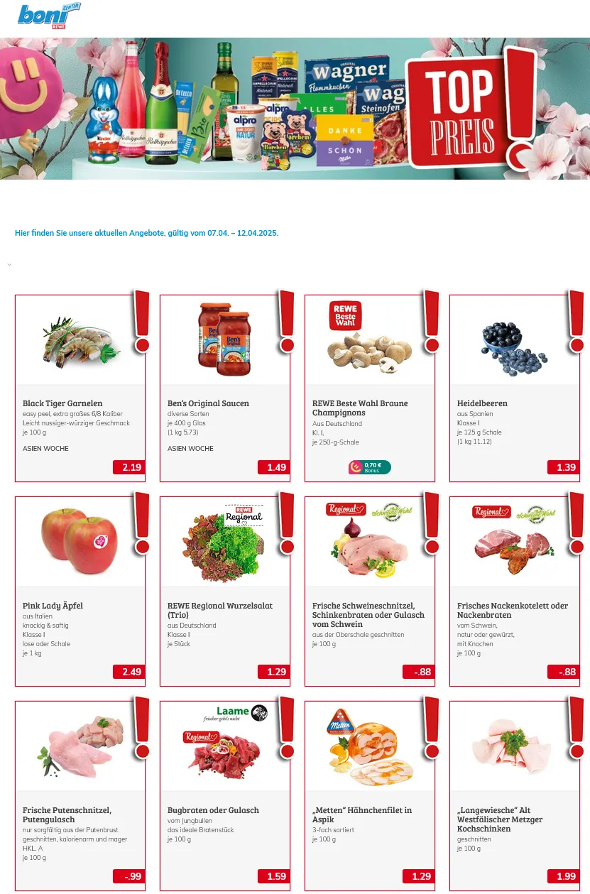  Boni Center Angebote von 7. April bis 12. April 2025 - Prospekt seite 