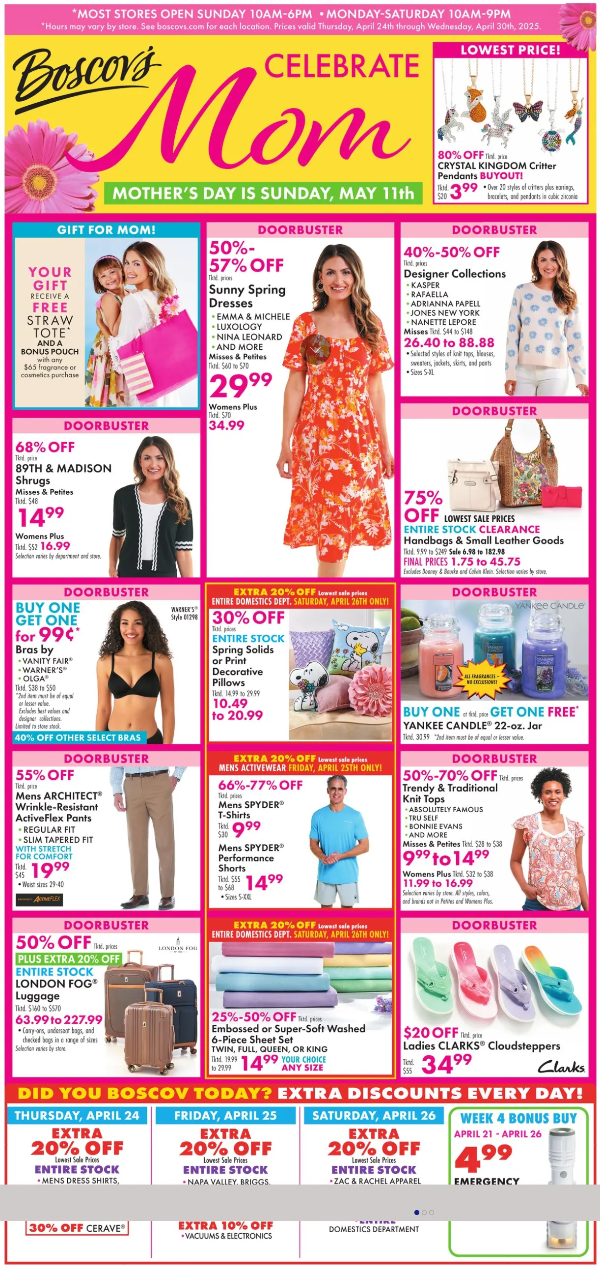 Weekly ad Boscov's Sales from April 24 to April 30 2025 - Page 1