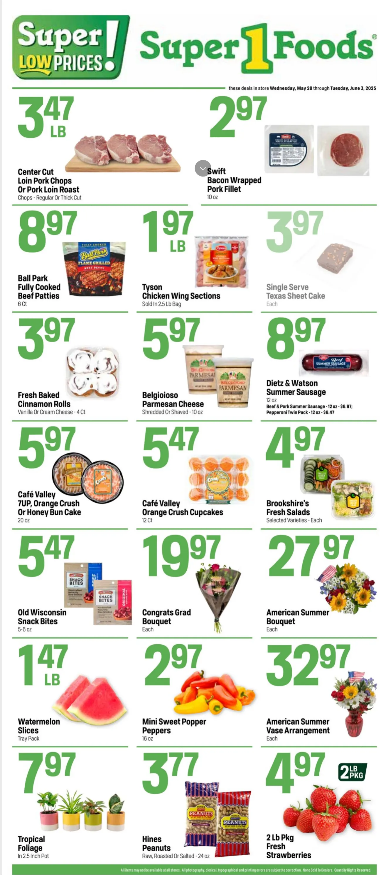 Weekly ad Super 1 Foods Sales from May 28 to June 3 2025 - Page 1