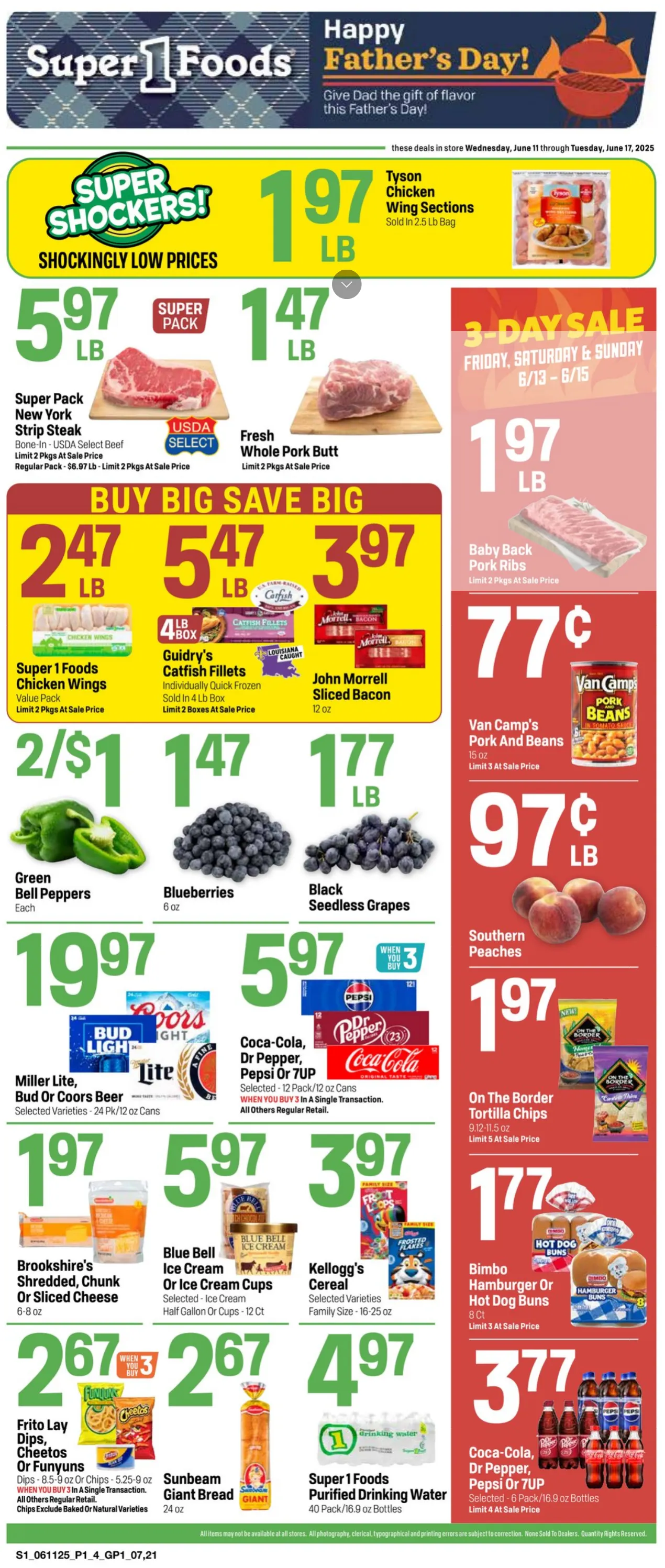 Weekly ad Super 1 Foods weekly ads from June 11 to June 17 2025 - Page 1