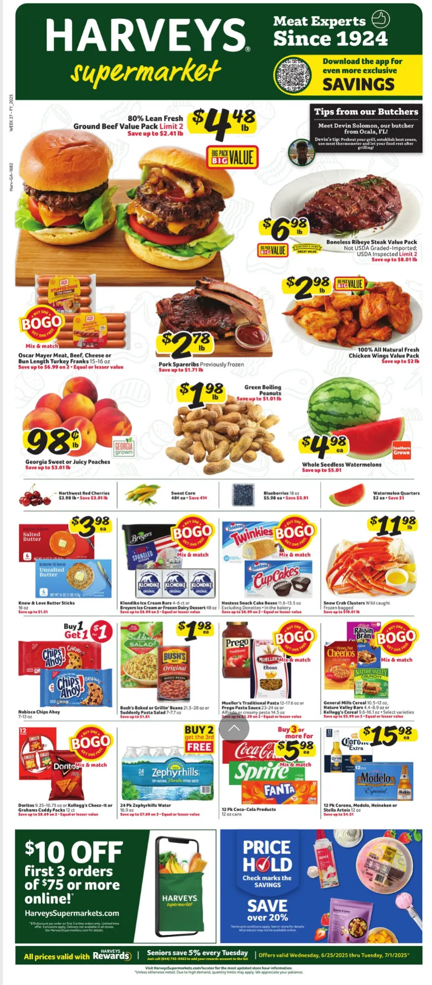 Weekly ad Harveys Supermarket Sales from June 25 to July 1 2025 - Page